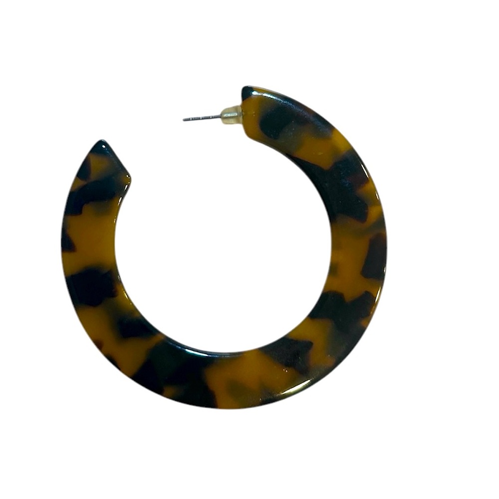 Tortoise Shell Hoop Earrings